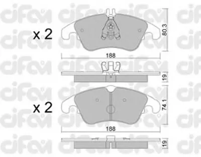 Комплект тормозных колодок, дисковый тормоз CIFAM купить