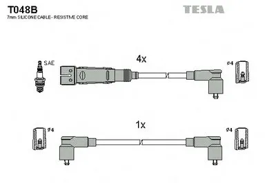 Комплект проводов зажигания alternative TESLA купить