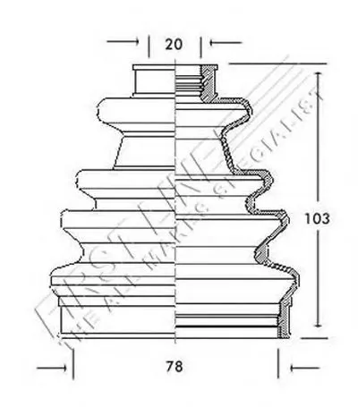 Пыльник, приводной вал FIRST LINE купить