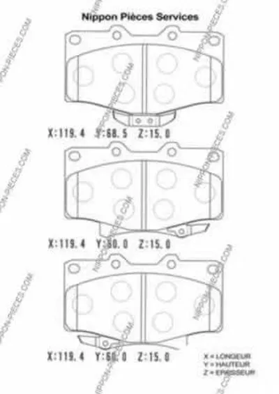 Комплект тормозных колодок, дисковый тормоз NPS купить