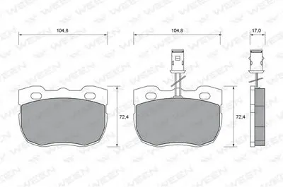 Комплект тормозных колодок, дисковый тормоз WEEN купить