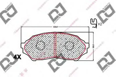Комплект тормозных колодок, дисковый тормоз DJ PARTS купить