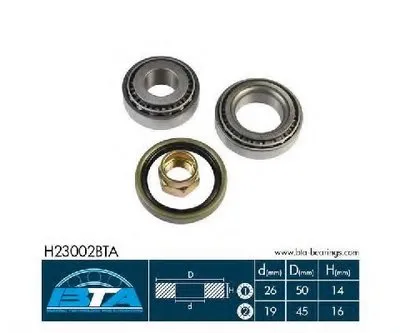 Комплект подшипника ступицы колеса BTA купить