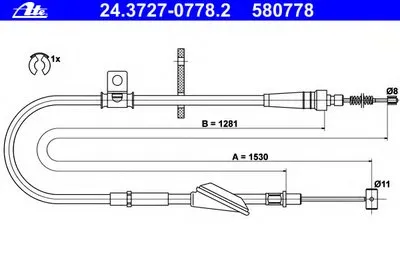 Трос, стояночная тормозная система ATE купить