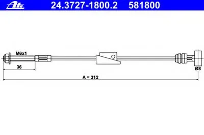 Трос, стояночная тормозная система ATE купить