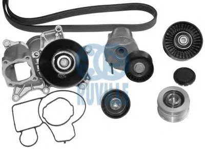 Водяной насос + комплект ручейковых ремней RUVILLE купить