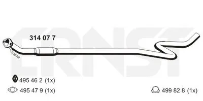 Средний глушитель выхлопных газов ERNST купить