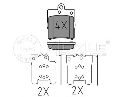 Комплект тормозных колодок, дисковый тормоз PLATINUM PAD MEYLE купить