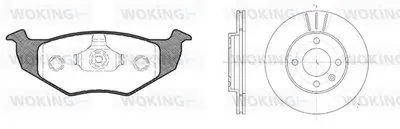 Комплект тормозов, дисковый тормозной механизм WOKING купить
