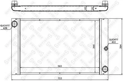 Радиатор, охлаждение двигателя STELLOX купить