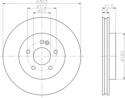 Тормозной диск PRO Carbonic Black HELLA купить