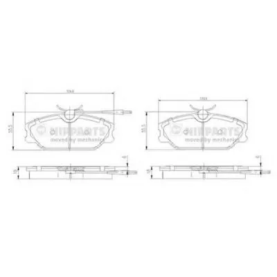 Комплект тормозных колодок, дисковый тормоз NIPPARTS купить
