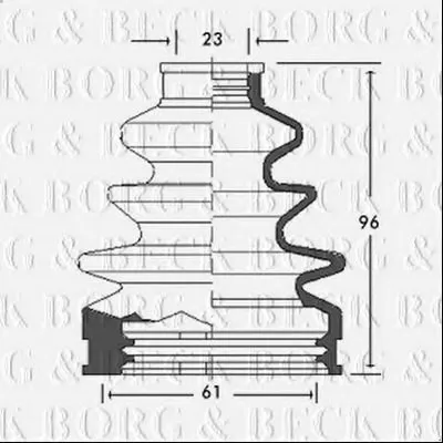 Пыльник, приводной вал BORG & BECK купить