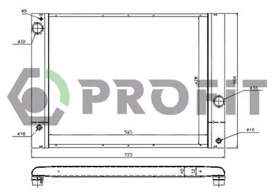 Радиатор, охлаждение двигателя PROFIT купить