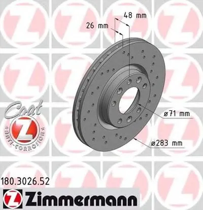 Тормозной диск SPORT BRAKE DISC COAT Z ZIMMERMANN купить