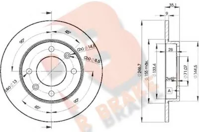 Тормозной диск R BRAKE купить