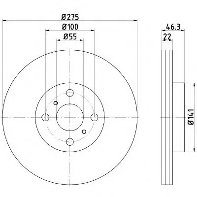Тормозной диск HELLA купить