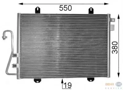 Конденсатор, кондиционер BEHR HELLA SERVICE HELLA купить