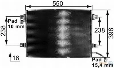 Конденсатор, кондиционер BEHR HELLA SERVICE HELLA купить