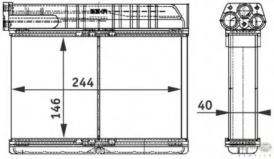 Теплообменник, отопление салона BEHR HELLA SERVICE HELLA купить