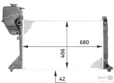 Радиатор, охлаждение двигателя BEHR HELLA SERVICE HELLA купить