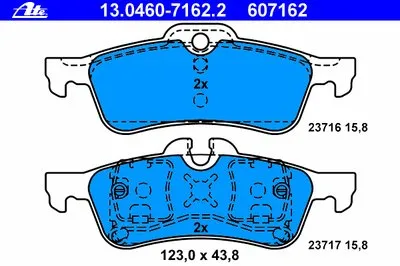 Комплект тормозных колодок, дисковый тормоз ATE купить