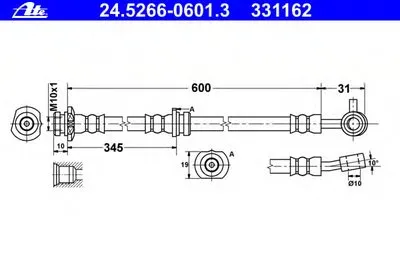 Тормозной шланг ATE купить