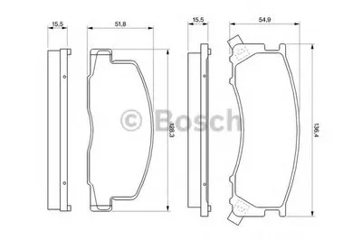 Комплект тормозных колодок, дисковый тормоз BOSCH купить