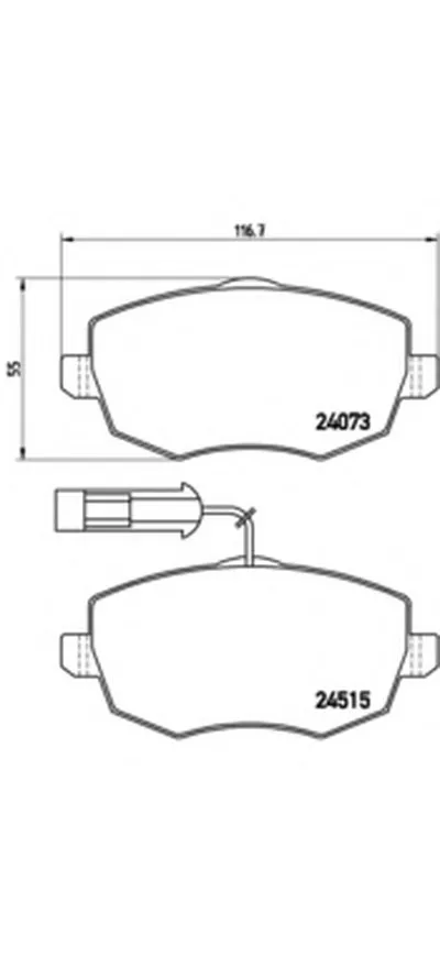 Комплект тормозных колодок, дисковый тормоз BREMBO купить