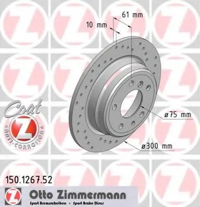 Тормозной диск SPORT BRAKE DISC COAT Z ZIMMERMANN купить