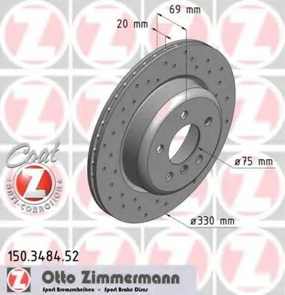 Тормозной диск SPORT BRAKE DISC COAT Z ZIMMERMANN купить