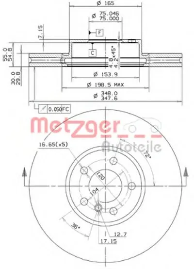 Тормозной диск HIGH CARBON / AP METZGER купить