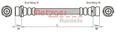Тормозной шланг METZGER купить
