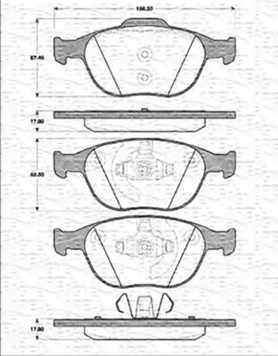 Комплект тормозных колодок, дисковый тормоз MAGNETI MARELLI купить