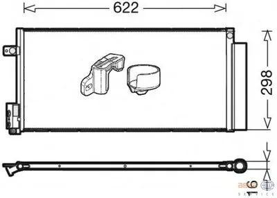 Конденсатор, кондиционер BEHR HELLA SERVICE купить