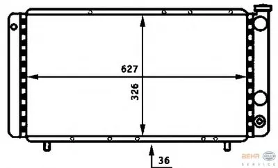 Радиатор, охлаждение двигателя BEHR HELLA SERVICE купить