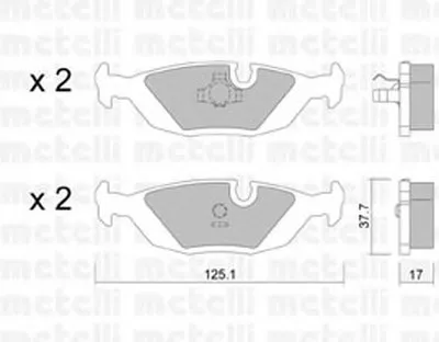 Комплект тормозных колодок, дисковый тормоз METELLI купить