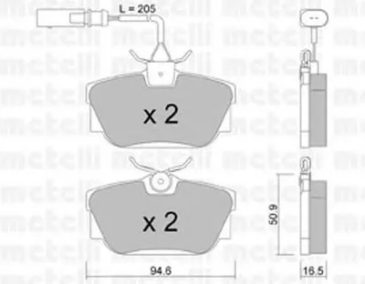 Комплект тормозных колодок, дисковый тормоз METELLI купить