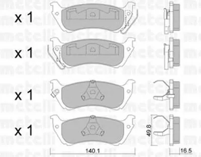 Комплект тормозных колодок, дисковый тормоз METELLI купить