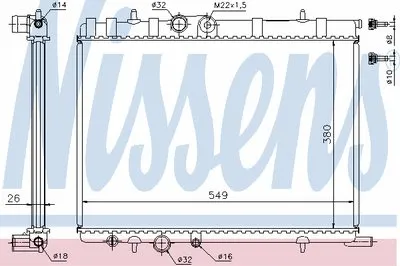 Радиатор, охлаждение двигателя NISSENS купить