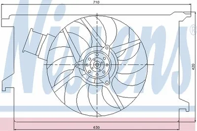 Вентилятор, охлаждение двигателя NISSENS купить