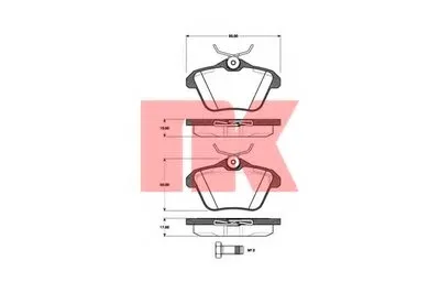 Комплект тормозных колодок, дисковый тормоз NK купить