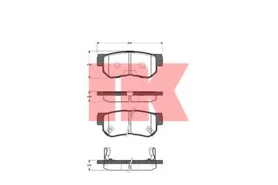 Комплект тормозных колодок, дисковый тормоз NK купить