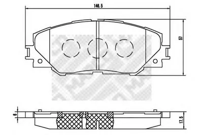 Комплект тормозных колодок, дисковый тормоз MAPCO купить