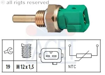 Датчик, температура охлаждающей жидкости; Датчик, температура охлаждающей жидкости; Датчик, температура охлаждающей жидкости FACET купить