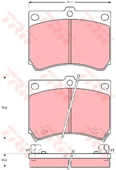 Комплект тормозных колодок, дисковый тормоз TRW купить