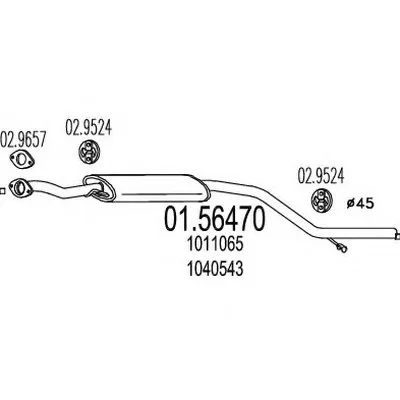 Средний глушитель выхлопных газов MTS купить
