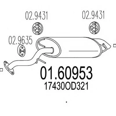 Глушитель выхлопных газов конечный MTS купить