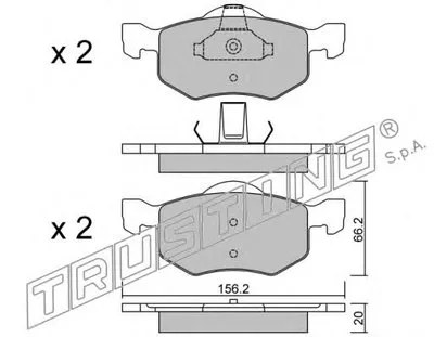 Комплект тормозных колодок, дисковый тормоз TRUSTING купить