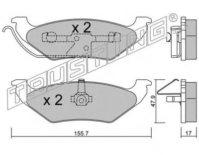 Комплект тормозных колодок, дисковый тормоз TRUSTING купить
